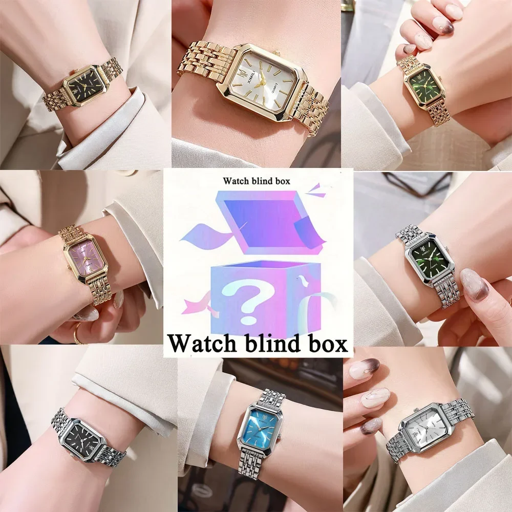 Watch Accessories - Montre à bracelet métallique carré rétro