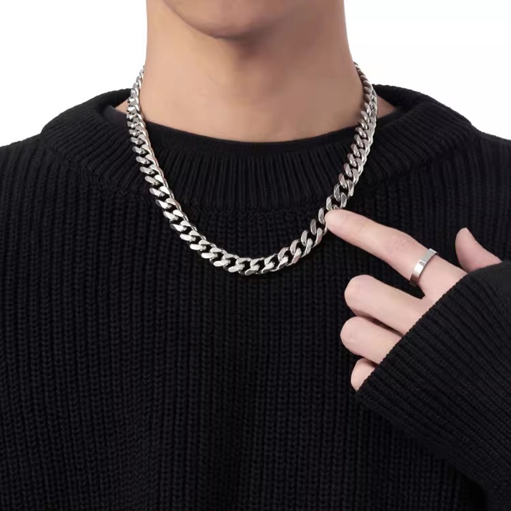 Cuban Link Chain 12Mm - Chaîne à maillons cubains en acier
