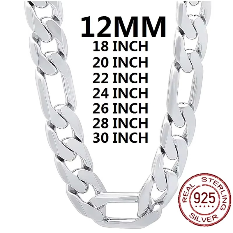 Collier en argent sterling 925 - Cuban Link Chain 12Mm avis et prix