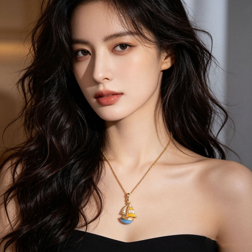 Collier élégant avec pendentif - Initial Letter Necklace 18K Gold avis et prix