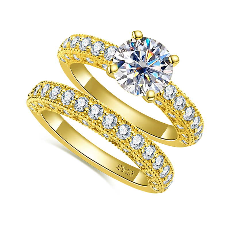 Ensemble de bagues pour femmes - Moissanite Engagement Ring 1 Carat avis et prix