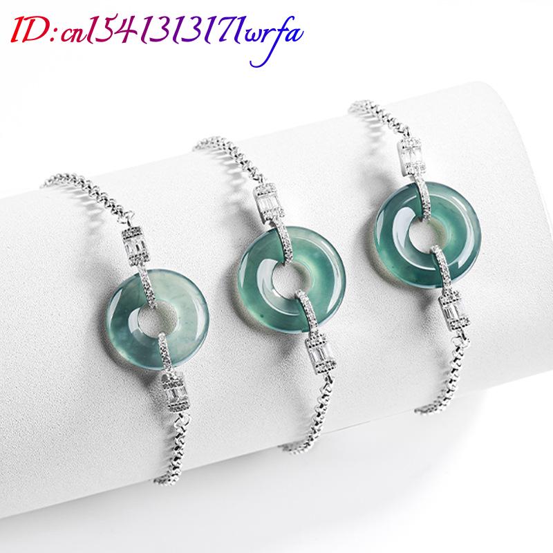 Bracelet bague en jadéite bleu - Bracelets avis et prix