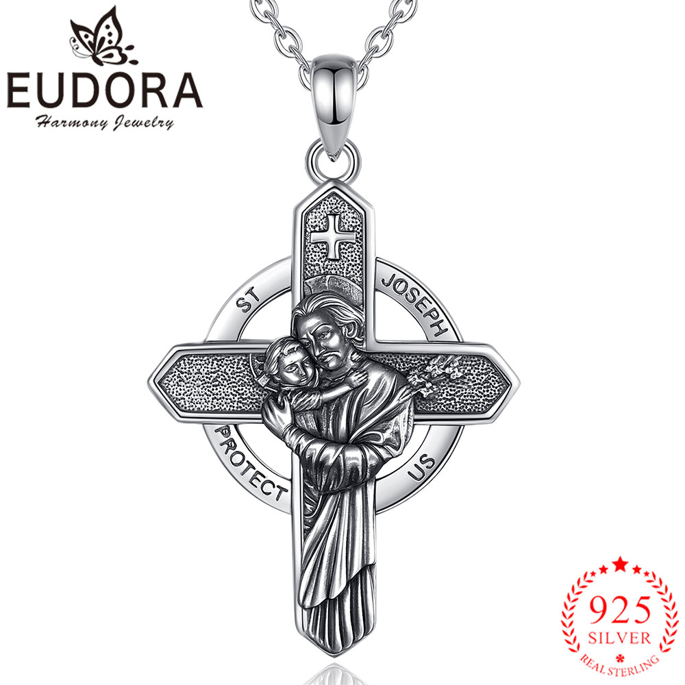 Collier Saint Joseph en argent - 925 Sterling Silver Chain Necklace Men avis et prix