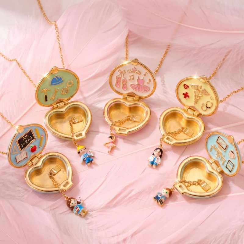 Collier médaillon photo vintag - Heart Locket Necklace Photo avis et prix
